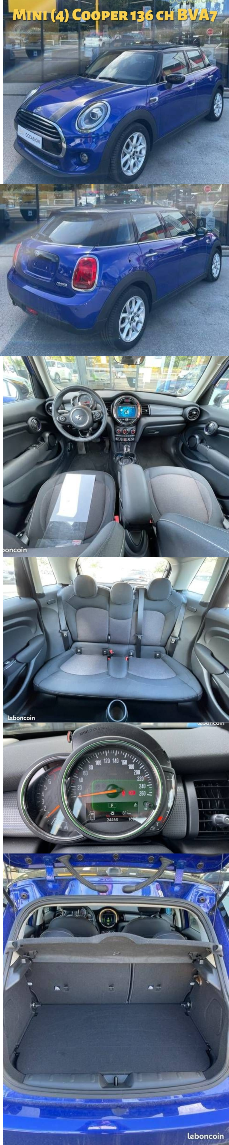 mini cooper blue boite automatique