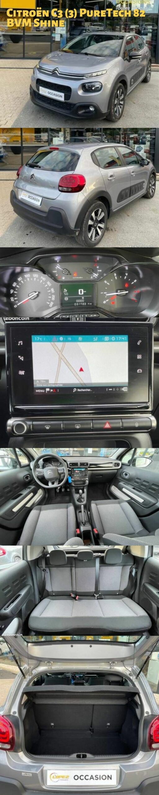 annonce véhicule d'occasion citroen c3 puretech boite manuelle