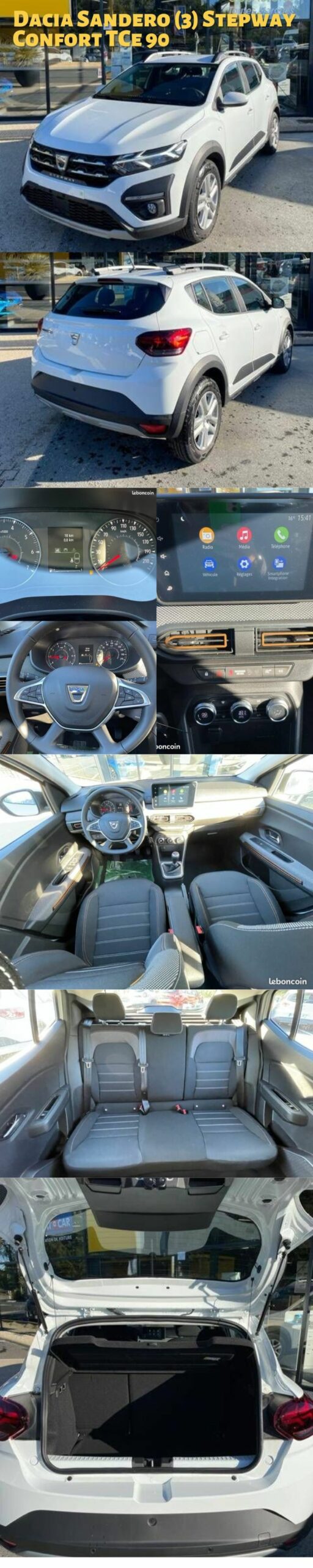 Dacia Sandero 3 Stepway voiture occasion essence