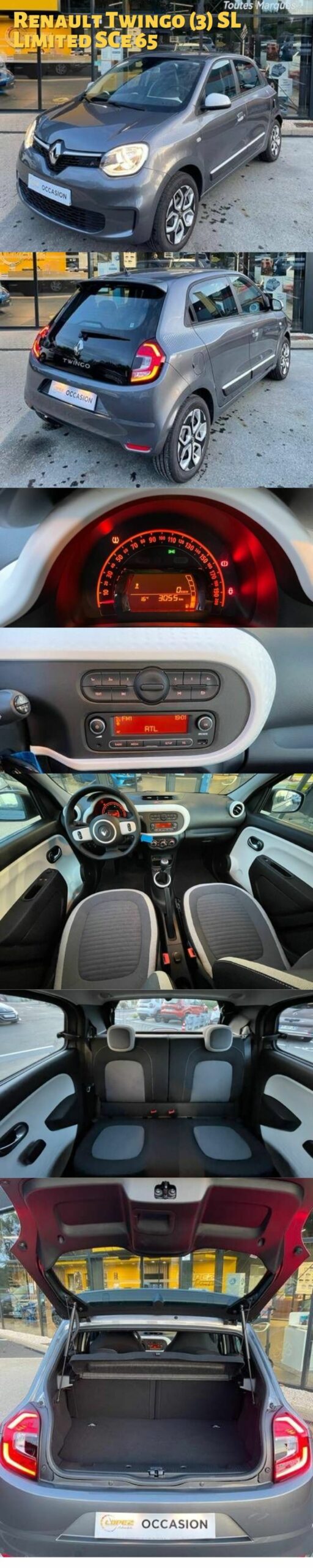 Renault twingo (3) limited essence, voiture d'occasion