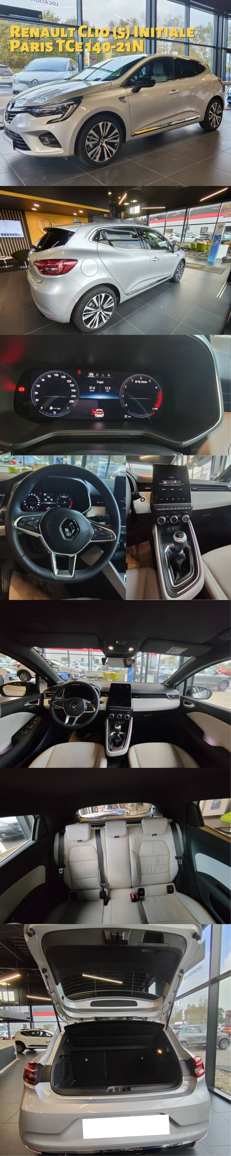annonce voiture d'occasion essence, renault clio initiale paris